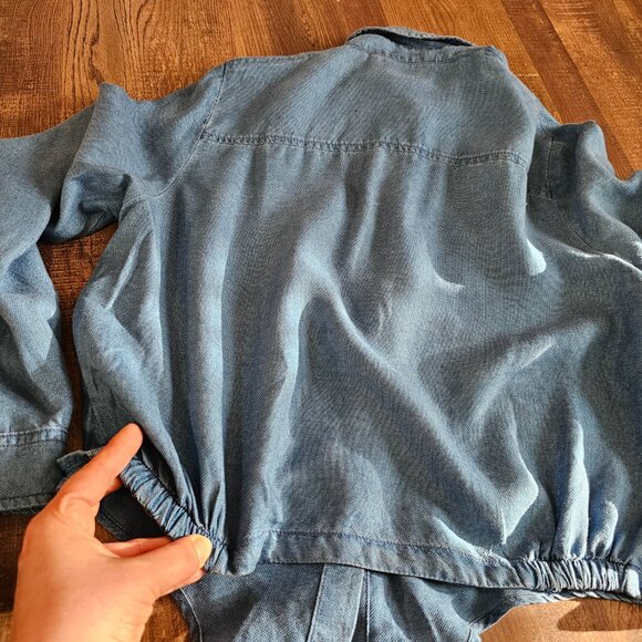 The Kooples Lyocell Western Turquoise Button Down Shirt, 2 (XS), Blue - Picture 8 of 11